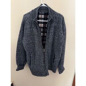 Men's Charcoal Zip-Up Sweater